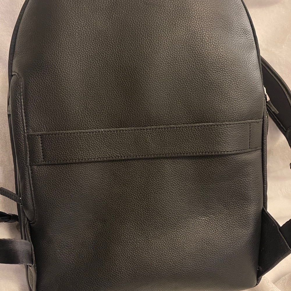 Black Leather Backpack - Picture 8 of 9